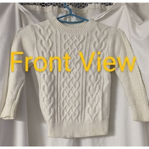 Classic, Quite Heavy Cable~Knit Sweater Boys Or Girls Size 4~5 By Crewcuts